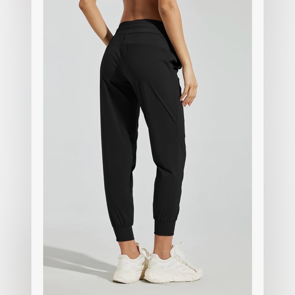 Women's Black Jogger Pants - Picture 2 of 11